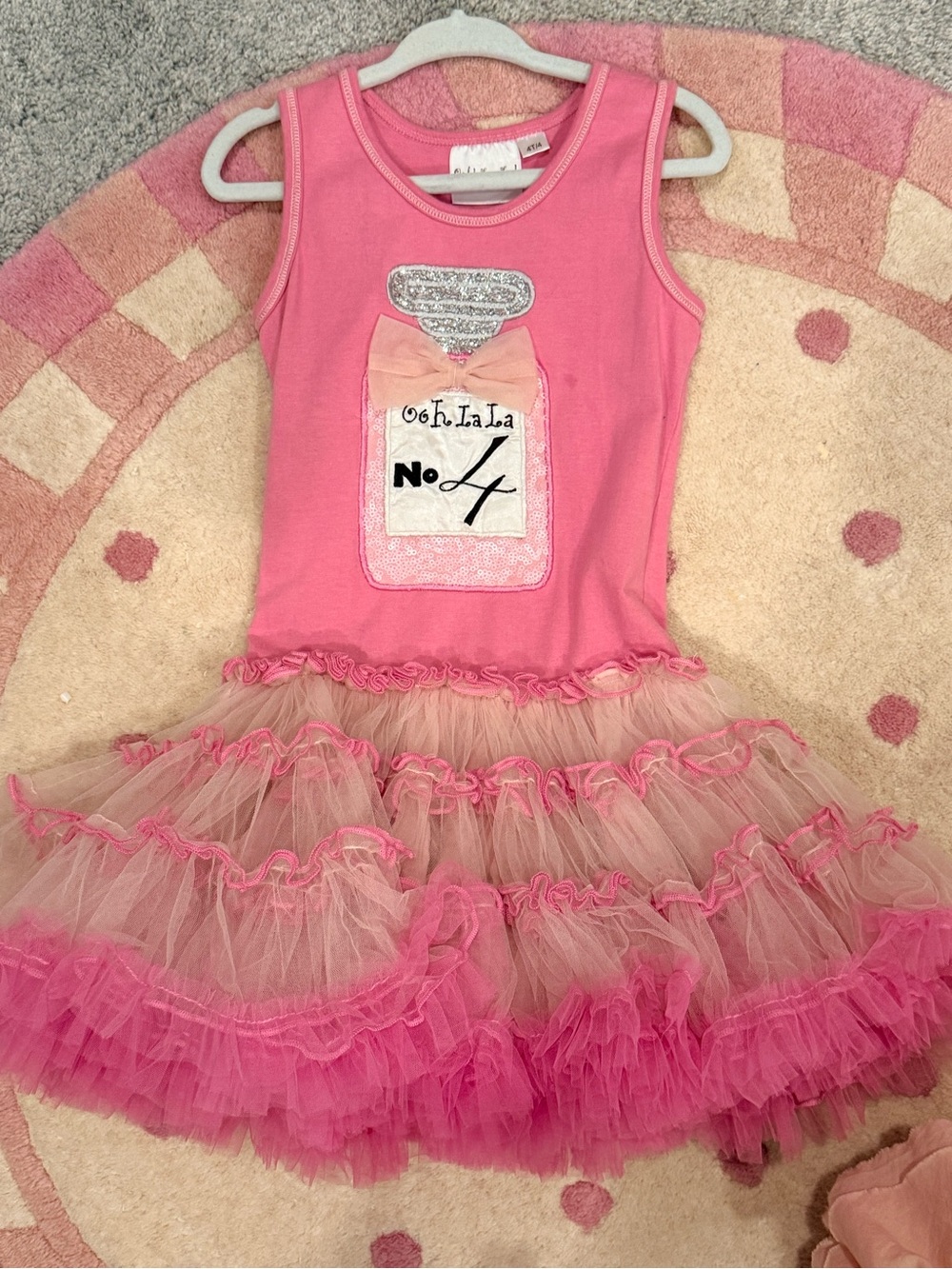 Ooh! La, La! Couture Pink Tulle Perfume Appliqué Dress